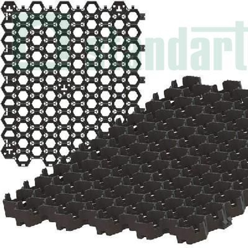 Решетка газонная пластиковая черная "Hexarm" (гексарм)