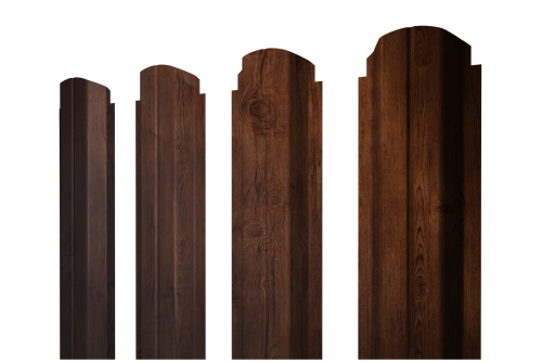 Штакетник П-образный А фигурный 0,4 Print Premium Cherry Wood Fresh TwinColor