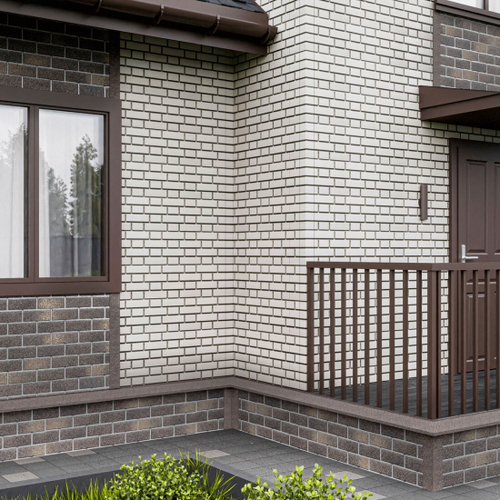 Фасадная плитка ТехноНиколь Hauberk Цокольный кирпич Перуанский 2 м2/упак, упак