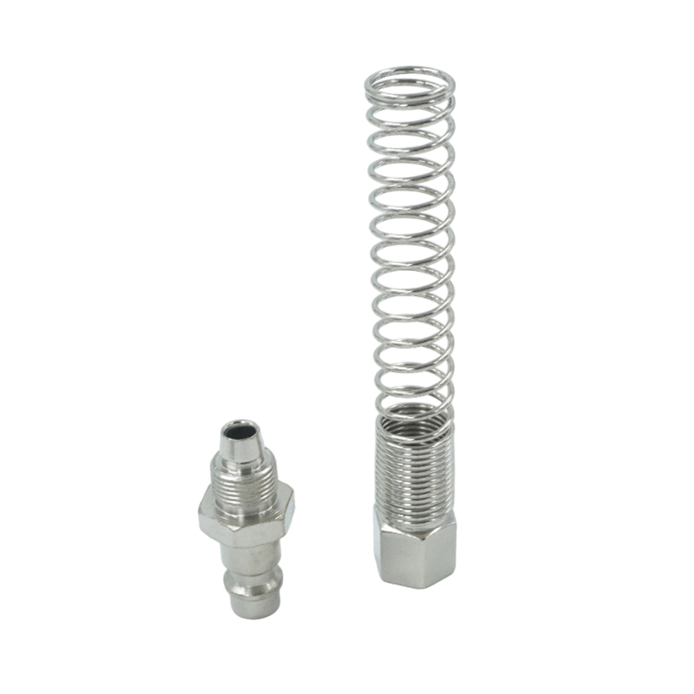 OPT-730PPS Штуцер быстроразъемного соединения пневматического с пружинкой, резьба  3/8"