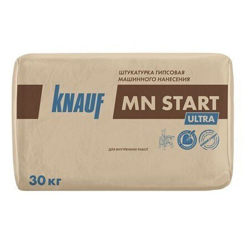 Штукатурка гипсовая Knauf МН Старт Ультра для машинного нанесения 30 кг, шт