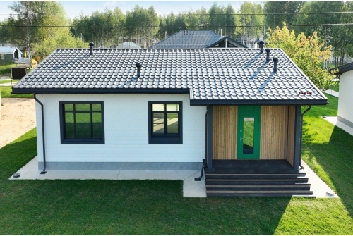 Металлочерепица камея 0,5 Satin Matt RAL 7024 мокрый асфальт