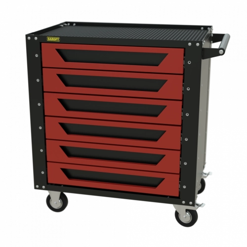 Gt6.red Тележка инструментальная Garopt 6 ящиков КРАСНАЯ, Серия "Low-cost"