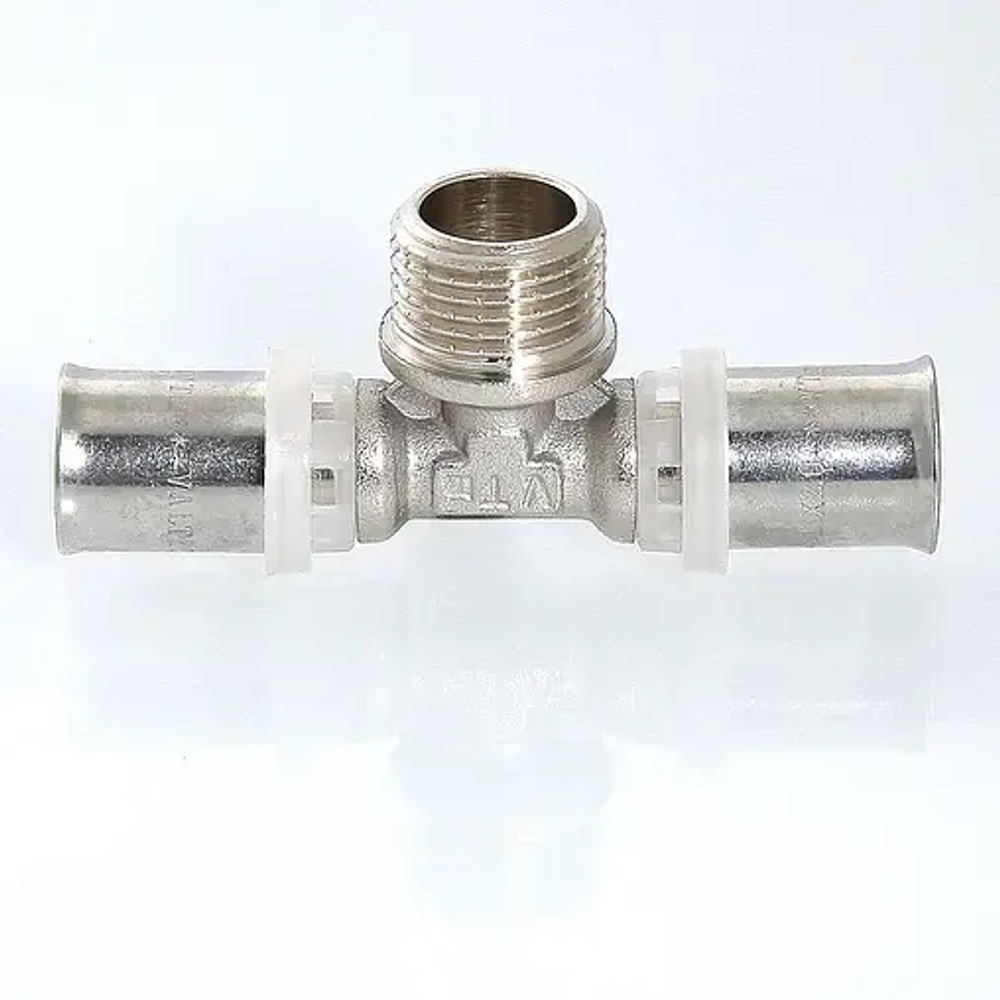 Тройник пресс переходной 16мм x ½"н x 16мм Valtec VTm.233.N.160416