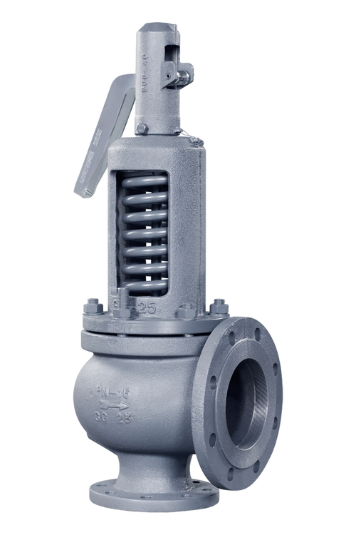 Клапан предохранительный ПРЕГРАН КПП 496-01-16-ОН Ду20x32 Ру16 полноподъемный фланцевый, корпус - серый чугун
