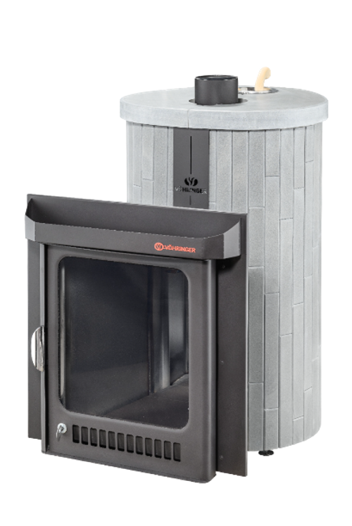 Печь для бани "Малютка" в каменной облицовке