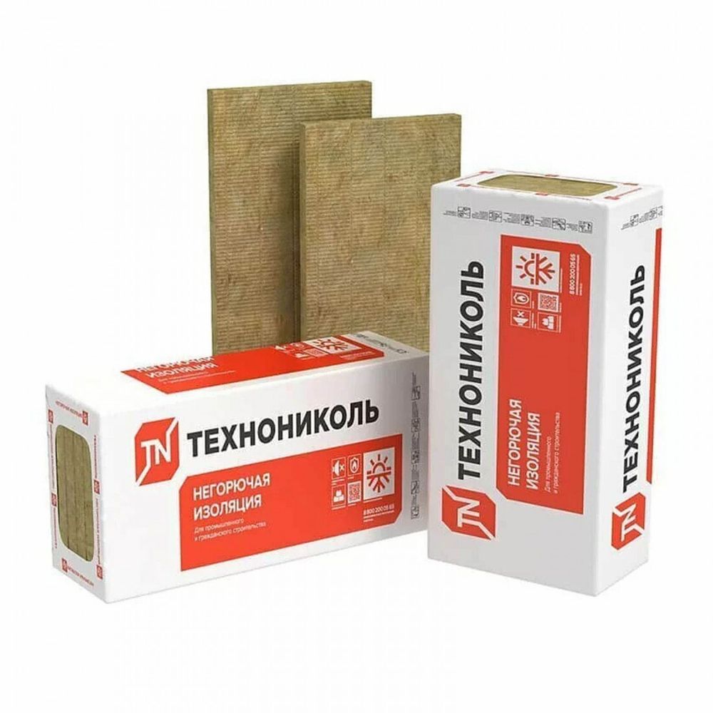 Минеральная вата ТехноРуф В ОПТИМА 180 кг/м3 1200х600х40 мм, 5 шт/упак