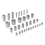 Набор инструментов, 1/2", 1/4", CrV, S2, пластиковый кейс, 84 предмета Denzel