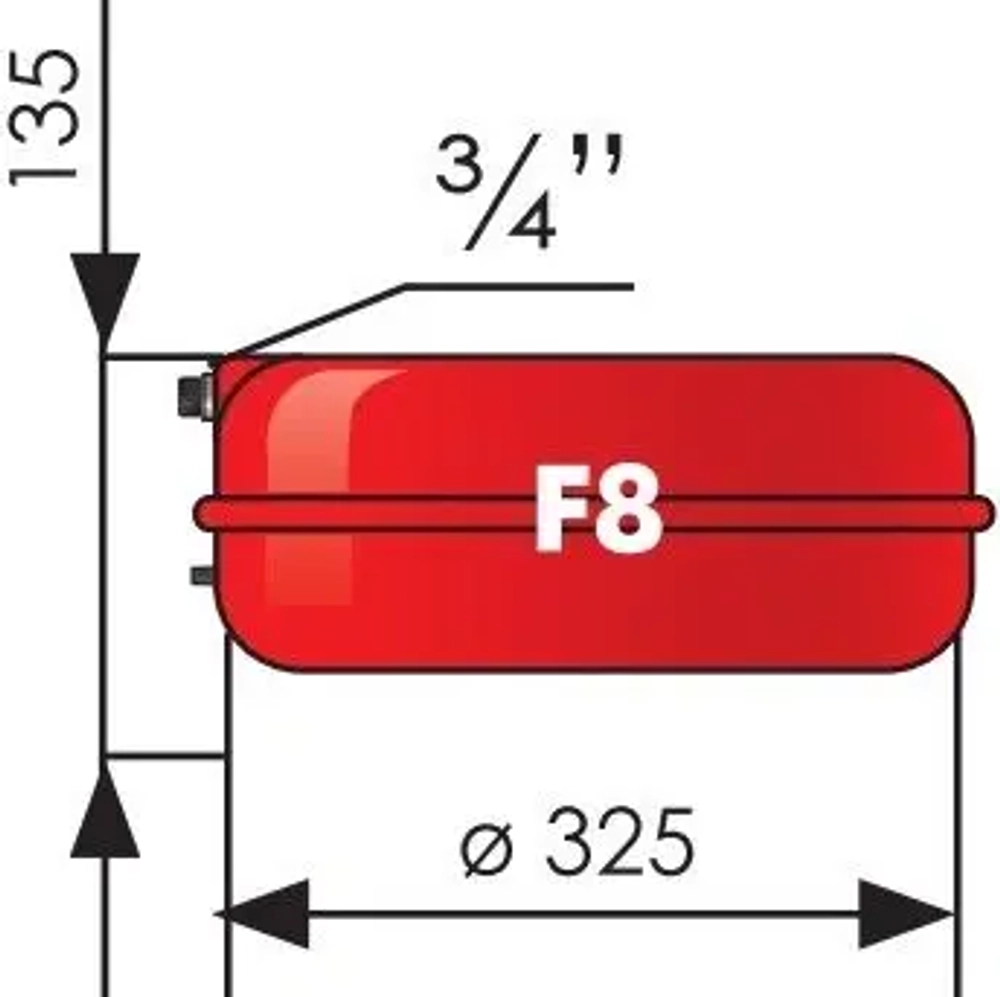Расширительный бак Джилекс 8F 3 бар 7708