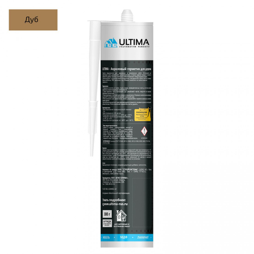 Герметик акриловый Ultima для дерева дуб 300 мл, шт