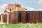Штакетник Прямоугольный фигурный 0,4 PE-Double RAL 8017 шоколад