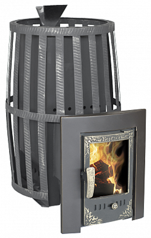 Печь для бани Березка Витязь 18 камин сетка