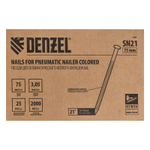 Гвозди для пнев. нейлера (крашен.) длина - 75 мм, диам. - 3,05 мм, 2000 шт. Denzel