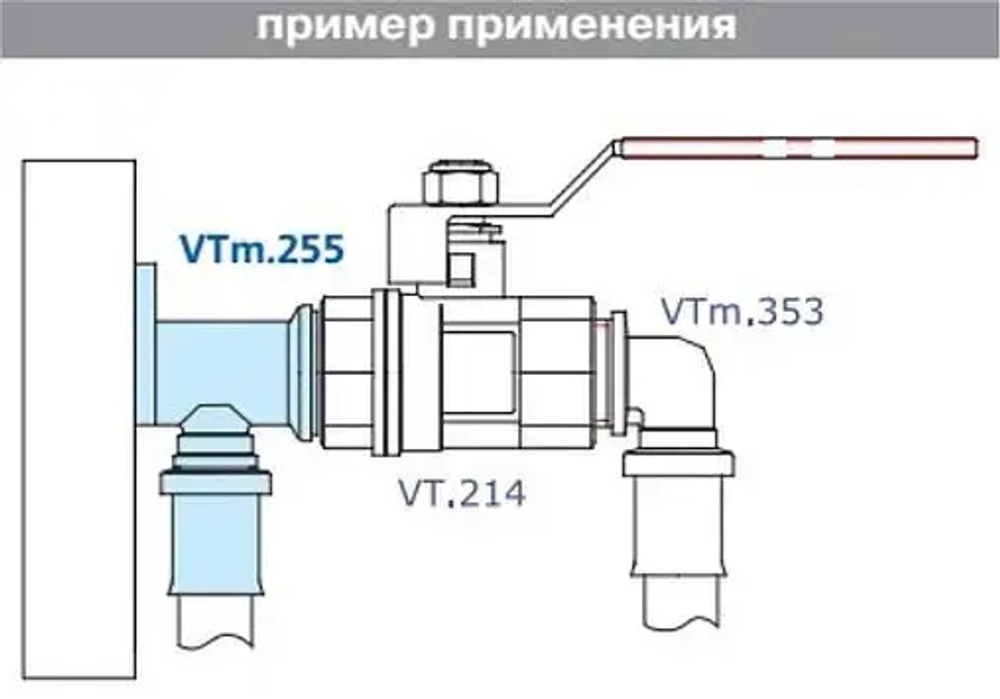 Водорозетка пресс 16мм x ½"н Valtec VTm.255.N.001604