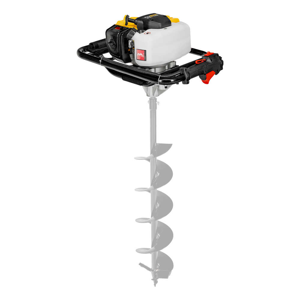 Мотобур DX-52, объем двигателя 52 см3, соединение 20 мм, без шнека Denzel