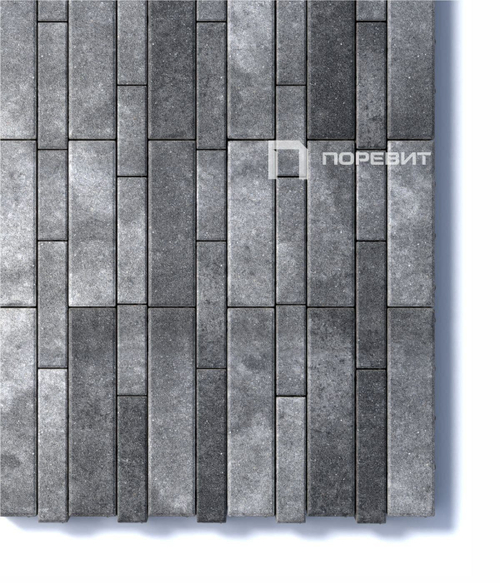 Тротуарная плитка Поревит Колормикс гладкий "РИГЕЛЬ" 10.Псм.8