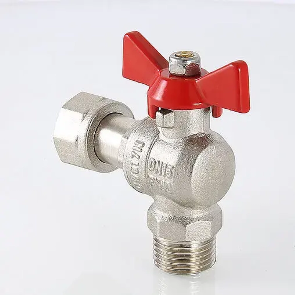 Кран шаровый с накидной гайкой угловой ½"н x ¾"нг Valtec Base VT.267.N.0405