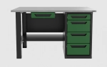 Верстак с ящиком однотумбовый 4 ящика, зеленый 1400*700 Garopt, GT1400STY1Y4.green