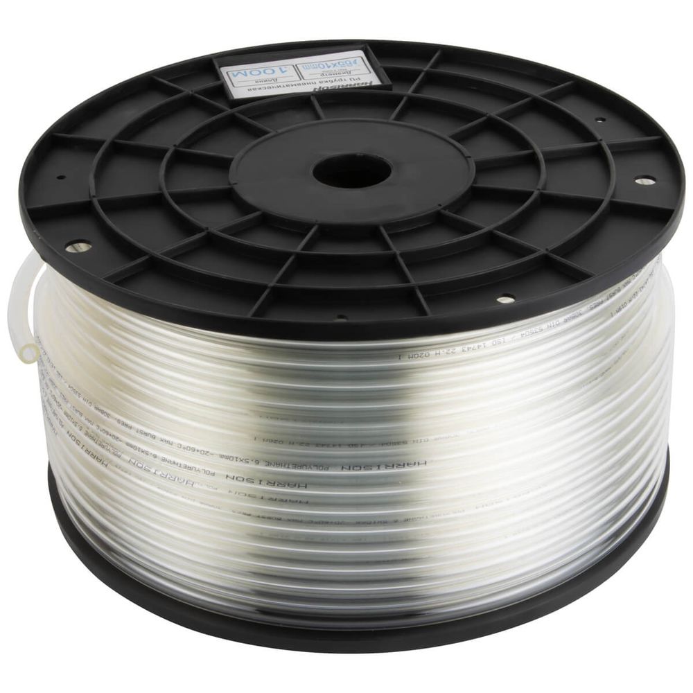 Трубка бесцветная PU 6.5х10 мм, длина 100 м Harrison HUS6510-CL