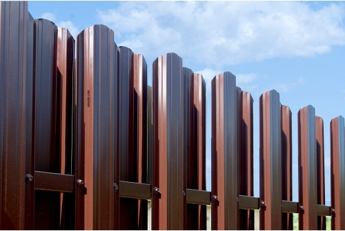 Штакетник Прямоугольный фигурный 0,45 PE-Double RAL 8017 шоколад