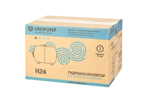 Гидроаккумулятор UNIPUMP 24л (нерж.) горизонтальный