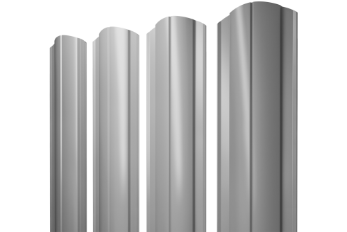 Штакетник Круглый фигурный 0,5 PE RAL 7004 сигнальный серый