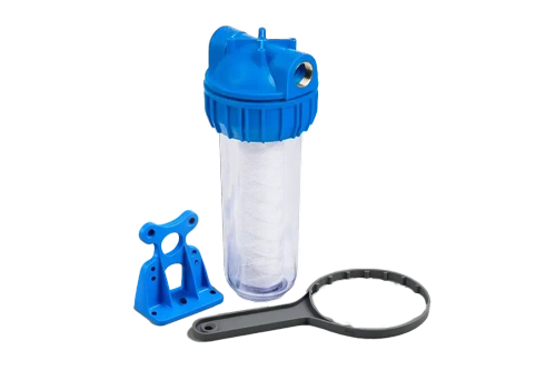 Колба Slim Line 10" CFC-10K (резьба 1”) с картриджем SC-10W (5мкм)