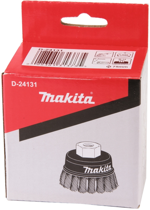 Чашечная щётка 75 мм из стальной проволоки 0.5 мм, M14 для УШМ Makita D-24131