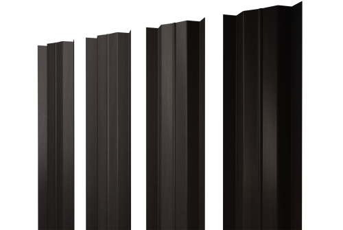 Штакетник М-образный В с прямым резом 0,45 Print Elite Coffee Wood TwinColor