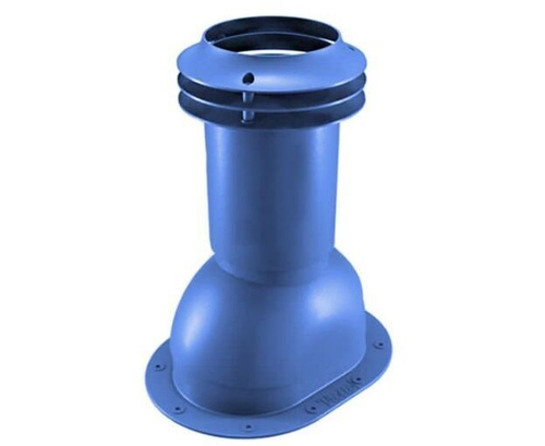 Выход вентиляции канализации для готовой мягкой и фальцевой кровли 335\250\423 синий RAL 5005