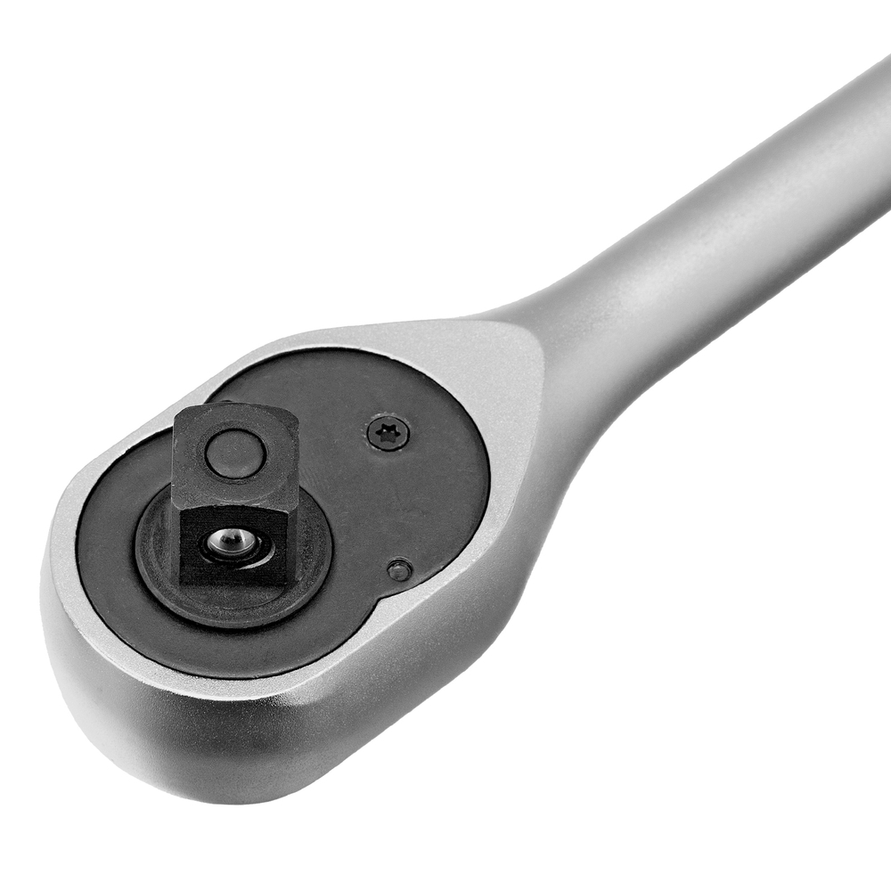 Ключ-трещотка 1/2", 90 зубьев, с быстрым сбросом, CrV Denzel