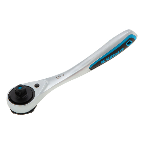 Ключ-трещотка 3/8", CrV, 120 зубьев, с быстрым сбросом, цельнометаллический, хром Gross