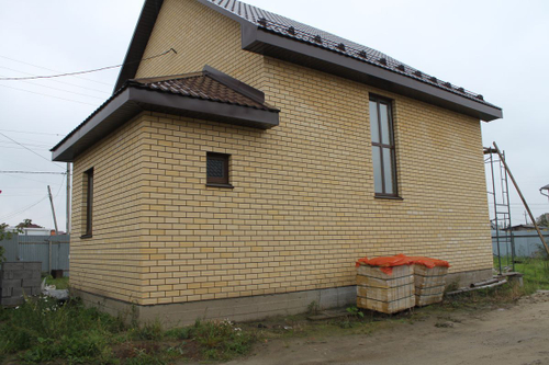 Кирпич силикатный Поревит утолщенный лицевой пустотелый желтый