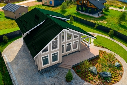 Металлочерепица классик 0,5 Satin Matt RAL 6005 зеленый мох