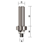 Стержень с гайкой для фрезы 23.8х8, S12 Makita D-12108