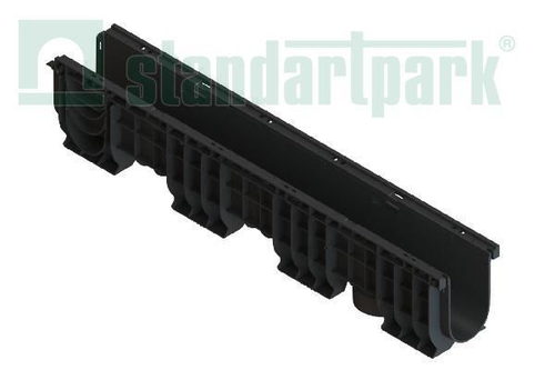 Лоток водоотводный пластиковый PolyMax Basic DN100 h200