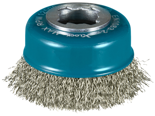 Щетка проволочная чашечная X-lock (d75 мм, толщ. проволоки 0,3 мм, гофрированная) Makita D-73346