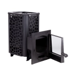 Печь для бани Сталь-Мастер HARD 30М Саванна Панорама 2025 со стеклом закр каменка дровяная