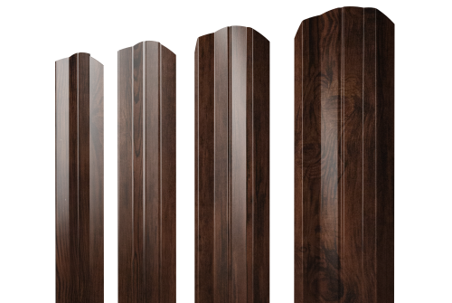 Штакетник М-образный А фигурный 0,45 Print Elite Cherry Wood TwinColor