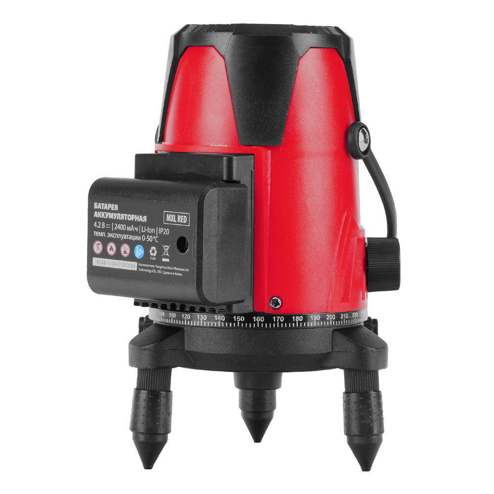 Лазерный уровень MXL RED, 30 м, красный луч, акк. Li 2400 mAh, сумка, резьба 5/8" MTX