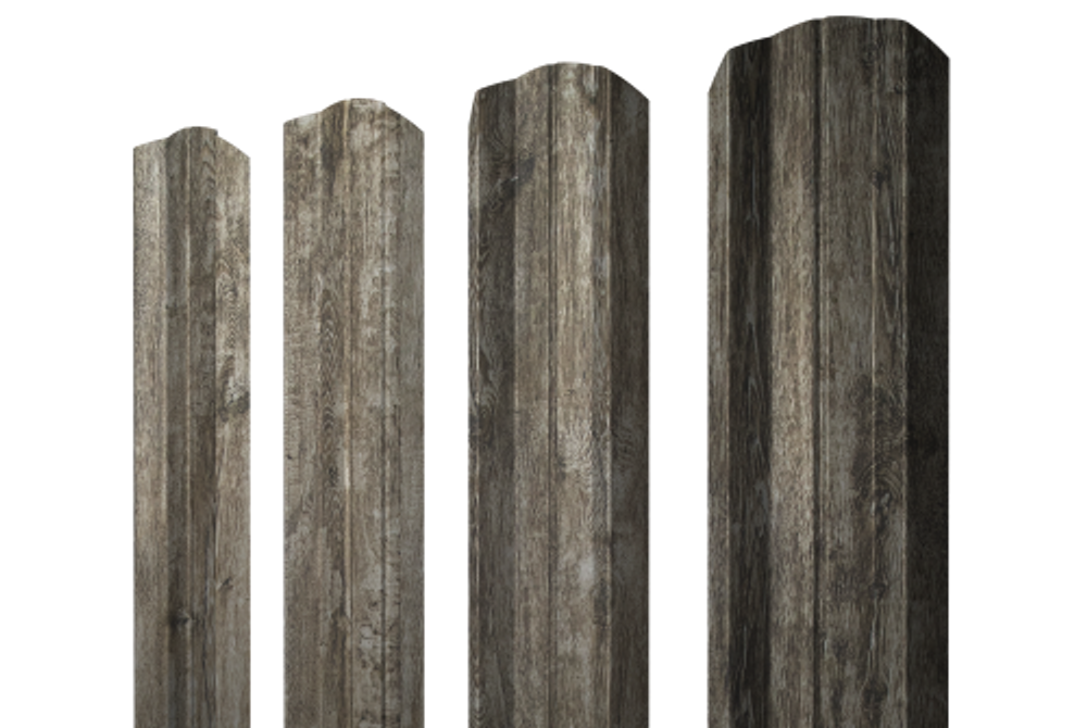 Штакетник М-образный А фигурный 0,45 Print Elite Nordic Wood TwinColor