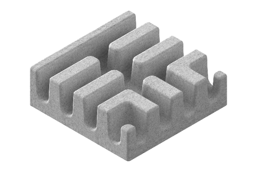 Модуль Т-образного соединения лотков 150х150 серый