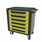 GTS6.yell Тележка инструментальная Garopt 6 ящиков ЖЕЛТАЯ, центральный замок, увеличенные колеса, доводчики, GAROPT Серия "Standart"