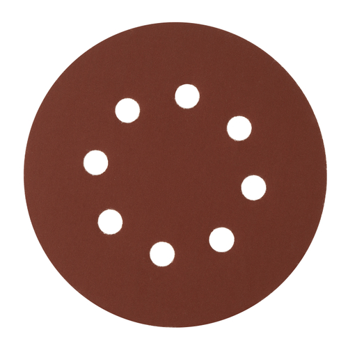 Круг абразивный на ворсовой подложке под "липучку", перфорированный, P 600, 125 мм, 5 шт Сибртех