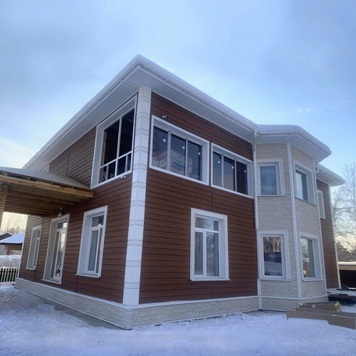 Сайдинг LUX под дерево, Брус, миндаль