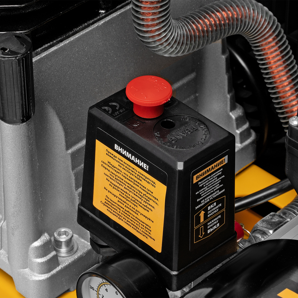 Компрессор воздушный рем. привод BCI 2100/50, 2,1 кВт, 50 литров, 400 л/мин Denzel