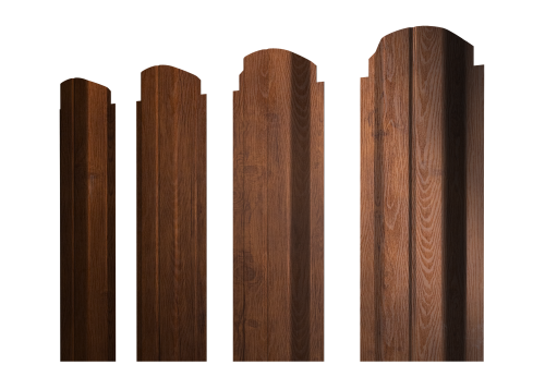 Штакетник П-образный А фигурный 0,45 Print-Double Premium Golden Wood Fresh