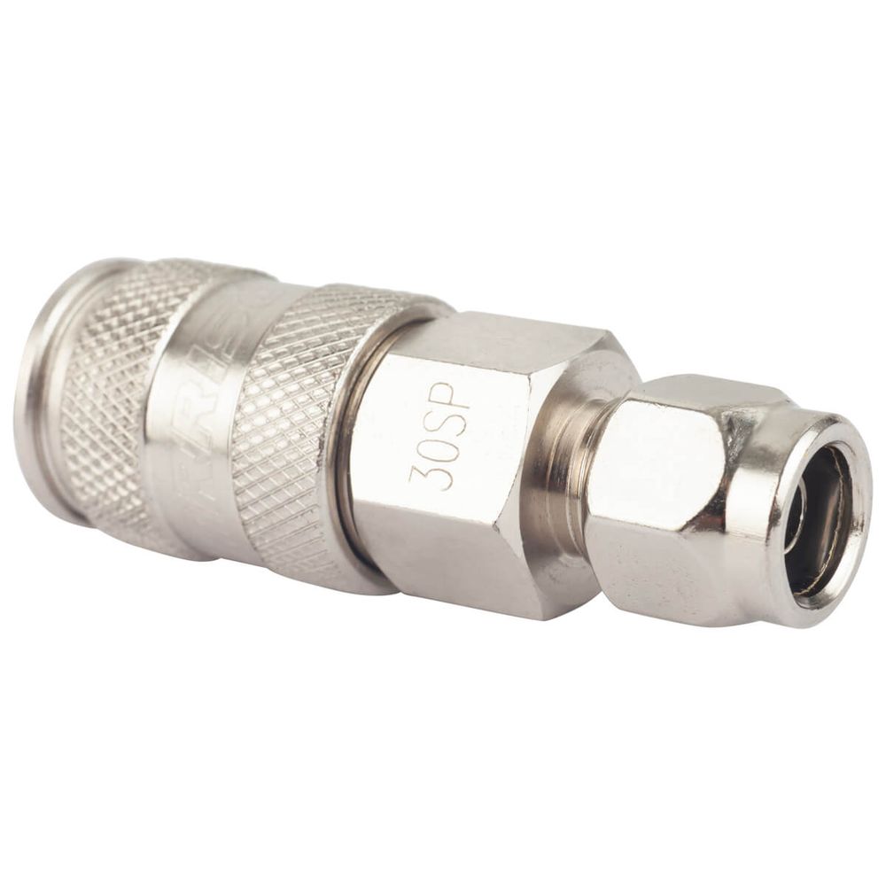 Пневматическое быстроразъёмное соединение с обжимным креплением PU шланга Ø 6.5х10 мм Harrison HRS-30SPA