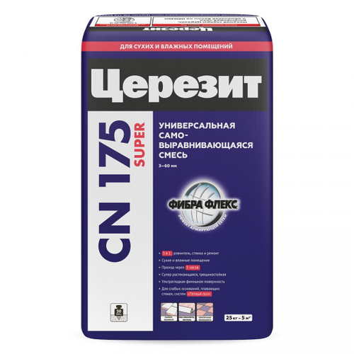 Ровнитель Церезит CN 175 универсальная самонивелирующаяся смесь 25 кг, шт