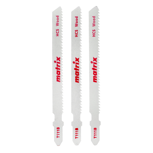 Полотна для электролобзика  по дереву, 3 шт, T111B, 75 x 2 мм, HCS Matrix